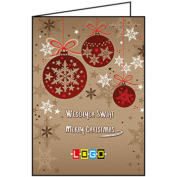 Kartki świąteczne BN1-011 dla firm z Twoim LOGO - Karnet składany BN1