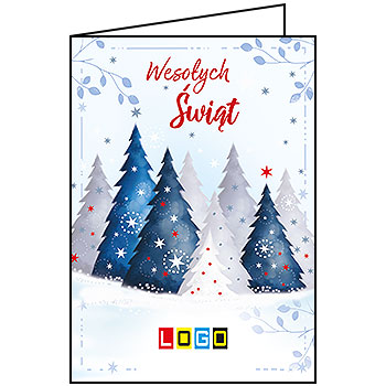Kartki świąteczne BN1-013 dla firm z Twoim LOGO - Karnet składany BN1