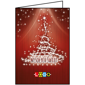 Kartki świąteczne BN1-020 dla firm z Twoim LOGO - Karnet składany BN1