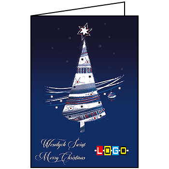 Kartki świąteczne BN1-028 dla firm z Twoim LOGO - Karnet składany BN1