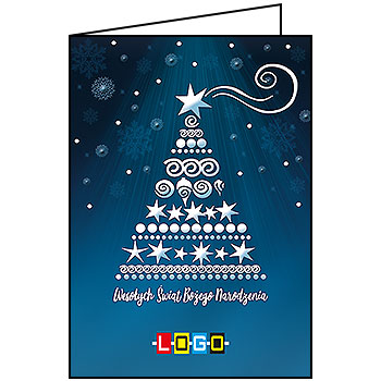 Kartki świąteczne BN1-036 dla firm z Twoim LOGO - Karnet składany BN1