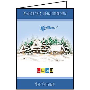 Kartki świąteczne BN1-058 dla firm z Twoim LOGO - Karnet składany BN1
