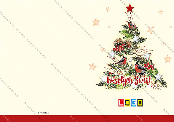 Kartki świąteczne nieskładane - BN1-065 awers