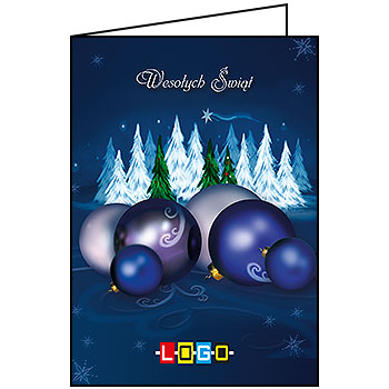 Kartki świąteczne BN1-066 dla firm z Twoim LOGO - Karnet składany BN1