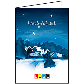 Kartki świąteczne BN1-078 dla firm z Twoim LOGO - Karnet składany BN1