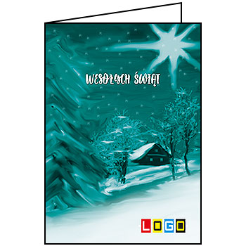 Kartki świąteczne BN1-081 dla firm z Twoim LOGO - Karnet składany BN1
