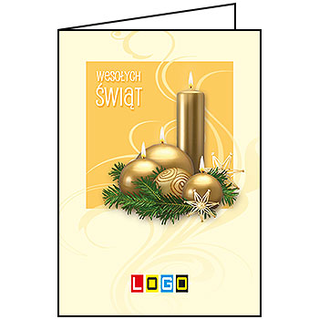 Kartki świąteczne BN1-082 dla firm z Twoim LOGO - Karnet składany BN1