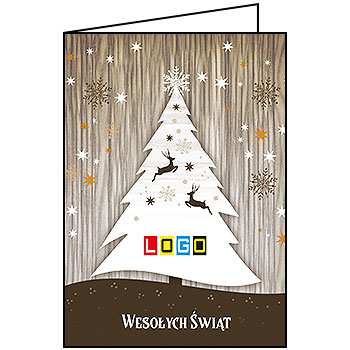 Kartki świąteczne BN1-084 dla firm z Twoim LOGO - Karnet składany BN1