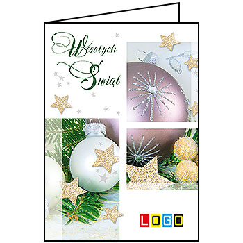 Kartki świąteczne BN1-086 dla firm z Twoim LOGO - Karnet składany BN1