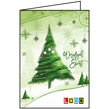 Kartki świąteczne BN1-088 dla firm z Twoim LOGO - Karnet składany BN1