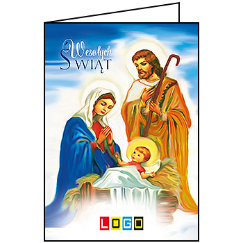 Kartki świąteczne BN1-155 dla firm z Twoim LOGO - Karnet składany BN1