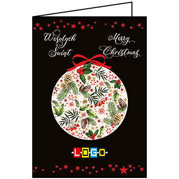 Kartki świąteczne BN1-158 dla firm z Twoim LOGO - Karnet składany BN1