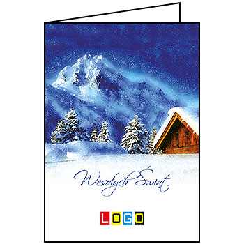 Kartki świąteczne BN1-184 dla firm z Twoim LOGO - Karnet składany BN1