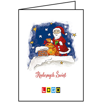 Kartki świąteczne BN1-186 dla firm z Twoim LOGO - Karnet składany BN1