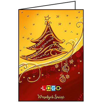 Kartki świąteczne BN1-187 dla firm z Twoim LOGO - Karnet składany BN1