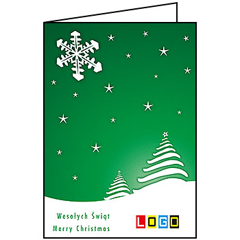 Kartki świąteczne BN1-195 dla firm z Twoim LOGO - Karnet składany BN1