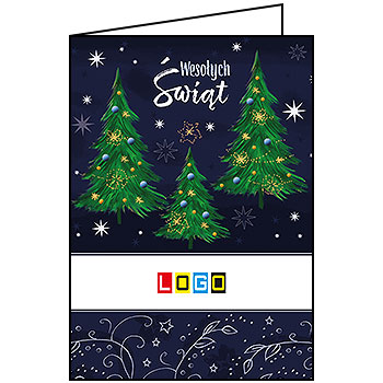 Kartki świąteczne BN1-196 dla firm z Twoim LOGO - Karnet składany BN1