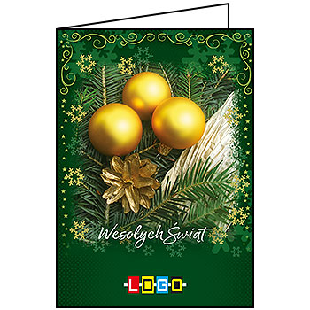 Kartki świąteczne BN1-201 dla firm z Twoim LOGO - Karnet składany BN1