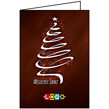 Kartki świąteczne BN1-205 dla firm z Twoim LOGO - Karnet składany BN1