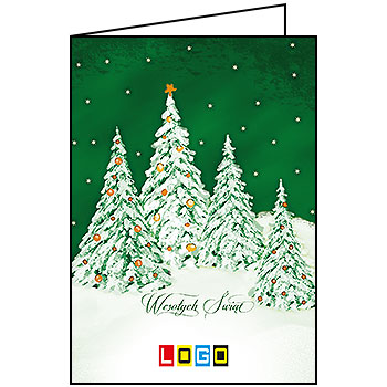 Kartki świąteczne BN1-206 dla firm z Twoim LOGO - Karnet składany BN1