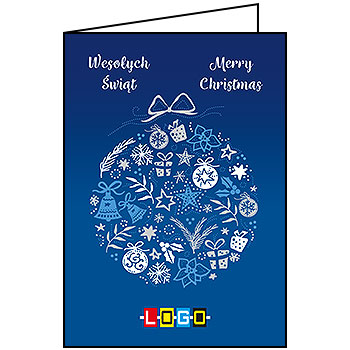 Kartki świąteczne BN1-211 dla firm z Twoim LOGO - Karnet składany BN1