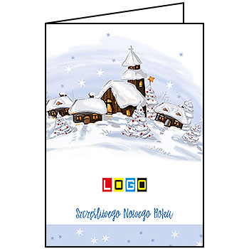 Kartki świąteczne BN1-216 dla firm z Twoim LOGO - Karnet składany BN1
