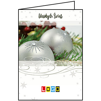 Kartki świąteczne BN1-217 dla firm z Twoim LOGO - Karnet składany BN1