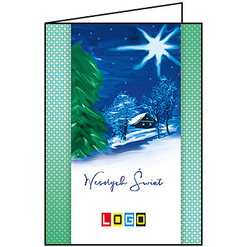 Kartki świąteczne BN1-220 dla firm z Twoim LOGO - Karnet składany BN1