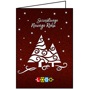 Kartki świąteczne BN1-228 dla firm z Twoim LOGO - Karnet składany BN1