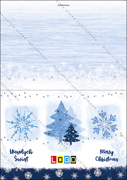 Kartki świąteczne nieskładane - BN1-249 awers