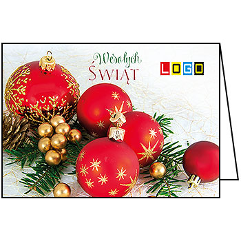 Kartki świąteczne BN1-254 dla firm z Twoim LOGO - Karnet składany BN1