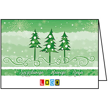 Kartki świąteczne BN1-255 dla firm z Twoim LOGO - Karnet składany BN1