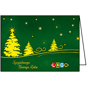 Kartki świąteczne BN1-273 dla firm z Twoim LOGO - Karnet składany BN1