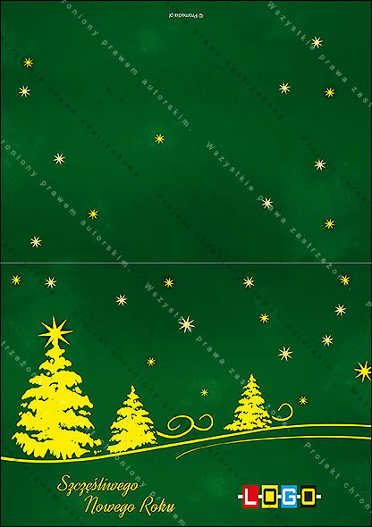 Kartki świąteczne nieskładane - BN1-273 awers