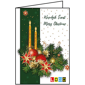 Kartki świąteczne BN1-290 dla firm z Twoim LOGO - Karnet składany BN1
