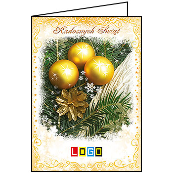 Kartki świąteczne BN1-297 dla firm z Twoim LOGO - Karnet składany BN1
