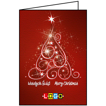 Kartki świąteczne BN1-299 dla firm z Twoim LOGO - Karnet składany BN1