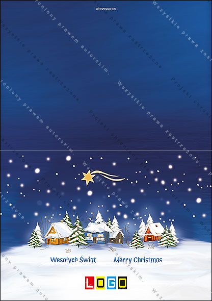 Kartki świąteczne nieskładane - BN1-304 awers