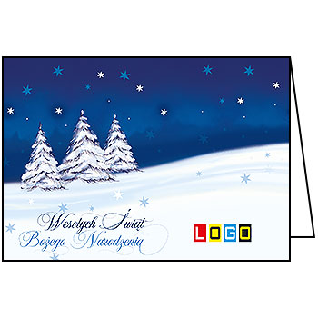 Kartki świąteczne BN1-316 dla firm z Twoim LOGO - Karnet składany BN1