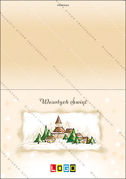 Kartki świąteczne nieskładane - BN1-325 awers