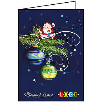 Kartki świąteczne BN1-338 dla firm z Twoim LOGO - Karnet składany BN1