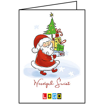 Kartki świąteczne BN1-344 dla firm z Twoim LOGO - Karnet składany BN1