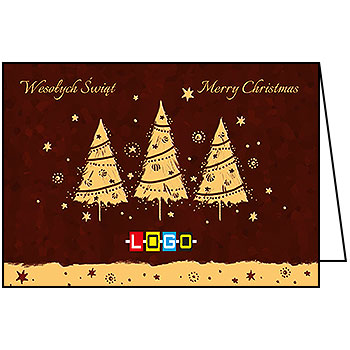 Kartki świąteczne BN1-355 dla firm z Twoim LOGO - Karnet składany BN1