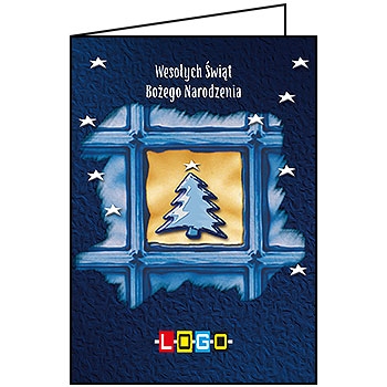 Kartki świąteczne BN1-388 dla firm z Twoim LOGO - Karnet składany BN1