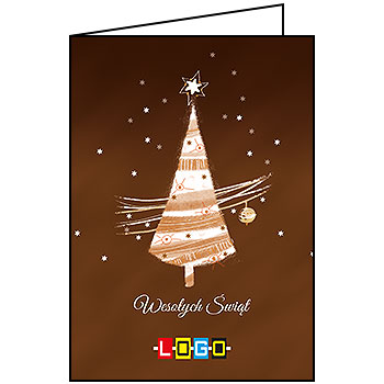 Kartki świąteczne BN1-400 dla firm z Twoim LOGO - Karnet składany BN1