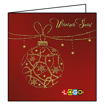 Kartki świąteczne BN2-001 dla firm z Twoim LOGO - Karnet składany BN2