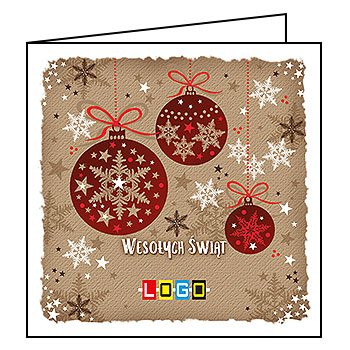 Kartki świąteczne BN2-011 dla firm z Twoim LOGO - Karnet składany BN2