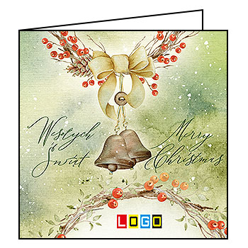 Kartki świąteczne BN2-033 dla firm z Twoim LOGO - Karnet składany BN2