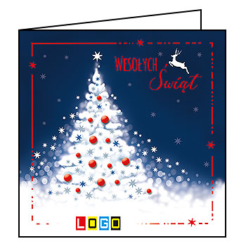 Kartki świąteczne BN2-035 dla firm z Twoim LOGO - Karnet składany BN2