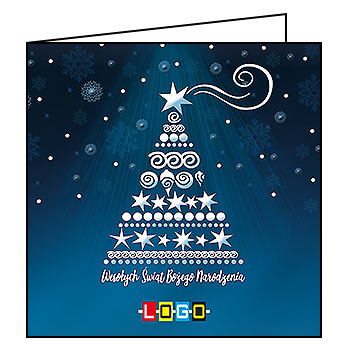 Kartki świąteczne BN2-036 dla firm z Twoim LOGO - Karnet składany BN2